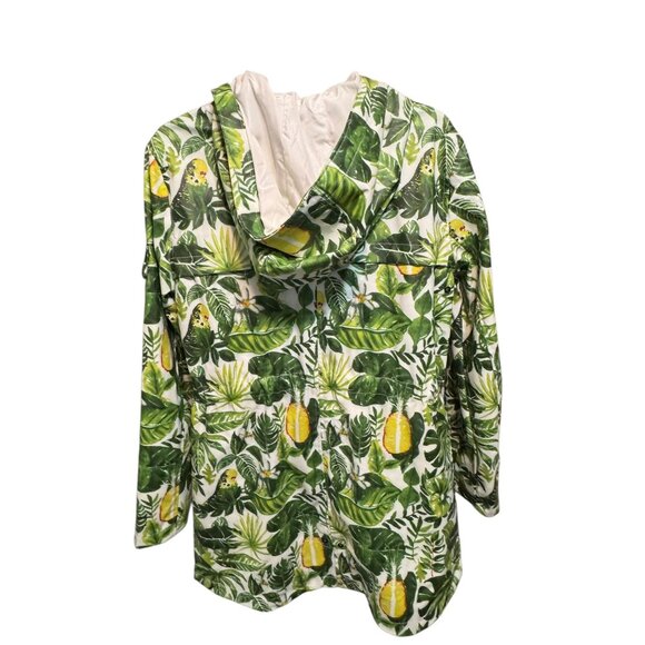Urban Republic Girls Collection Waterproof Hooded Jacket W/ Tropical Lemon Print - Picture 7 of 14